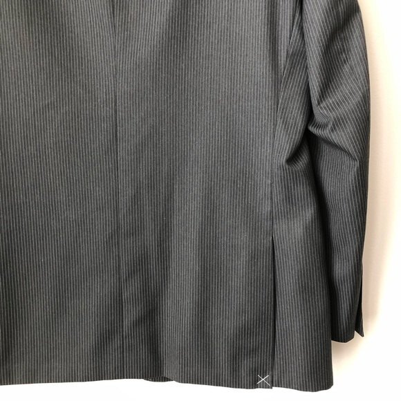 Geoffrey Beene Gray Stripe Jacket 44 Regular 39 Waist - Picture 4 of 8